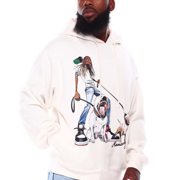 [ AKOO ] PITTY HOODIE (B&T), WHITE, $98 - Picture 2 of 4